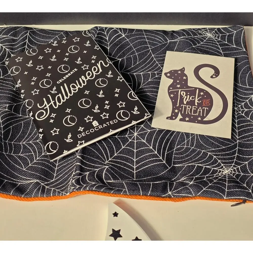 Decocrated Halloween‎ Home Decor Bundle Unisex OS Black Orange White Spooky Goth
